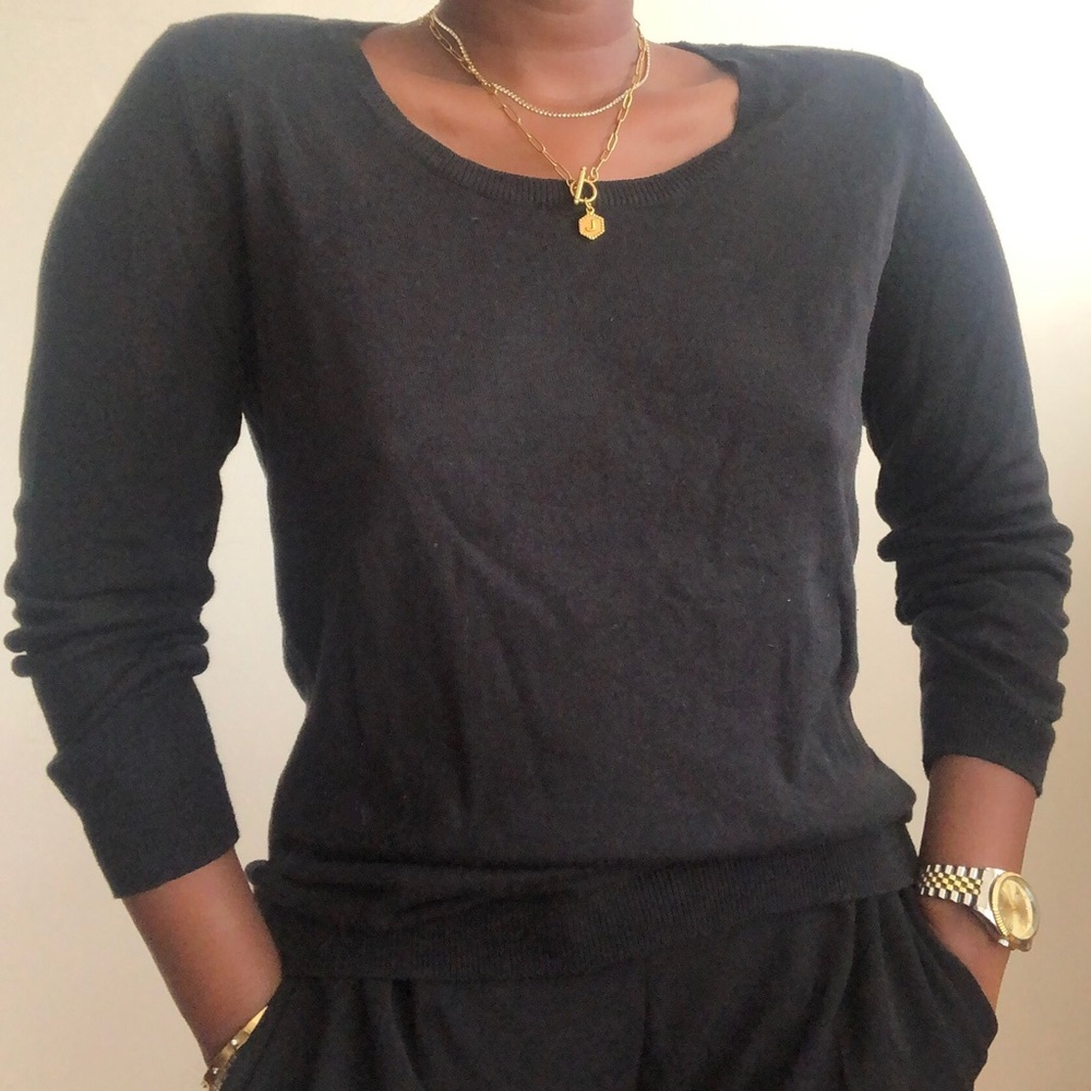 Black Crew neck